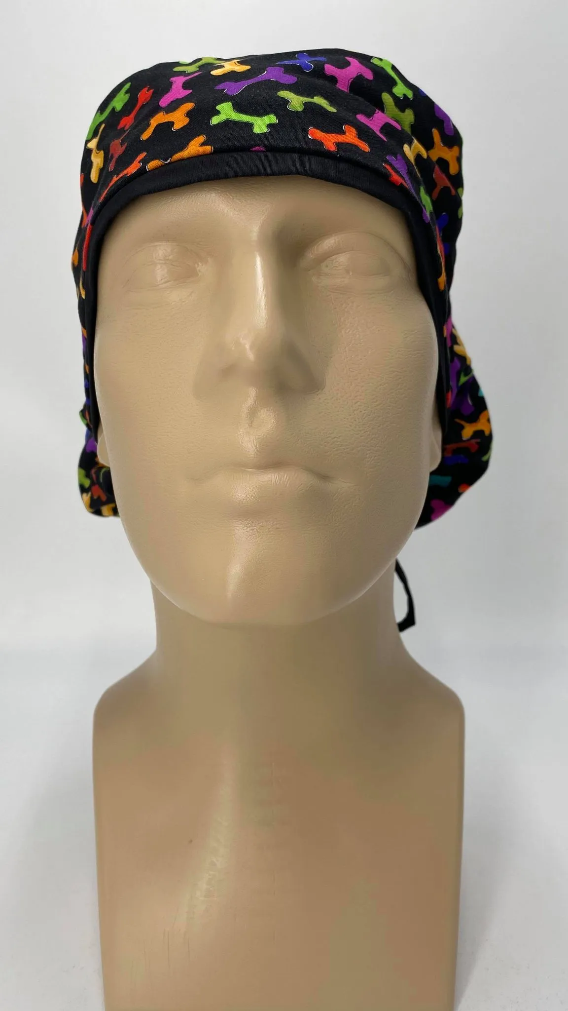 Scrub Hat Medical Hair Bonnet Surgeon Head Cover Surgical Cap Nurse Bouffant Nursing Ponytail Holder Operating Room, Polka Dots Circles