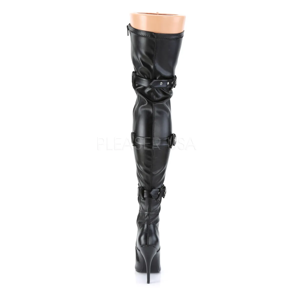 SEDUCE-3028  Black Str Faux Leather