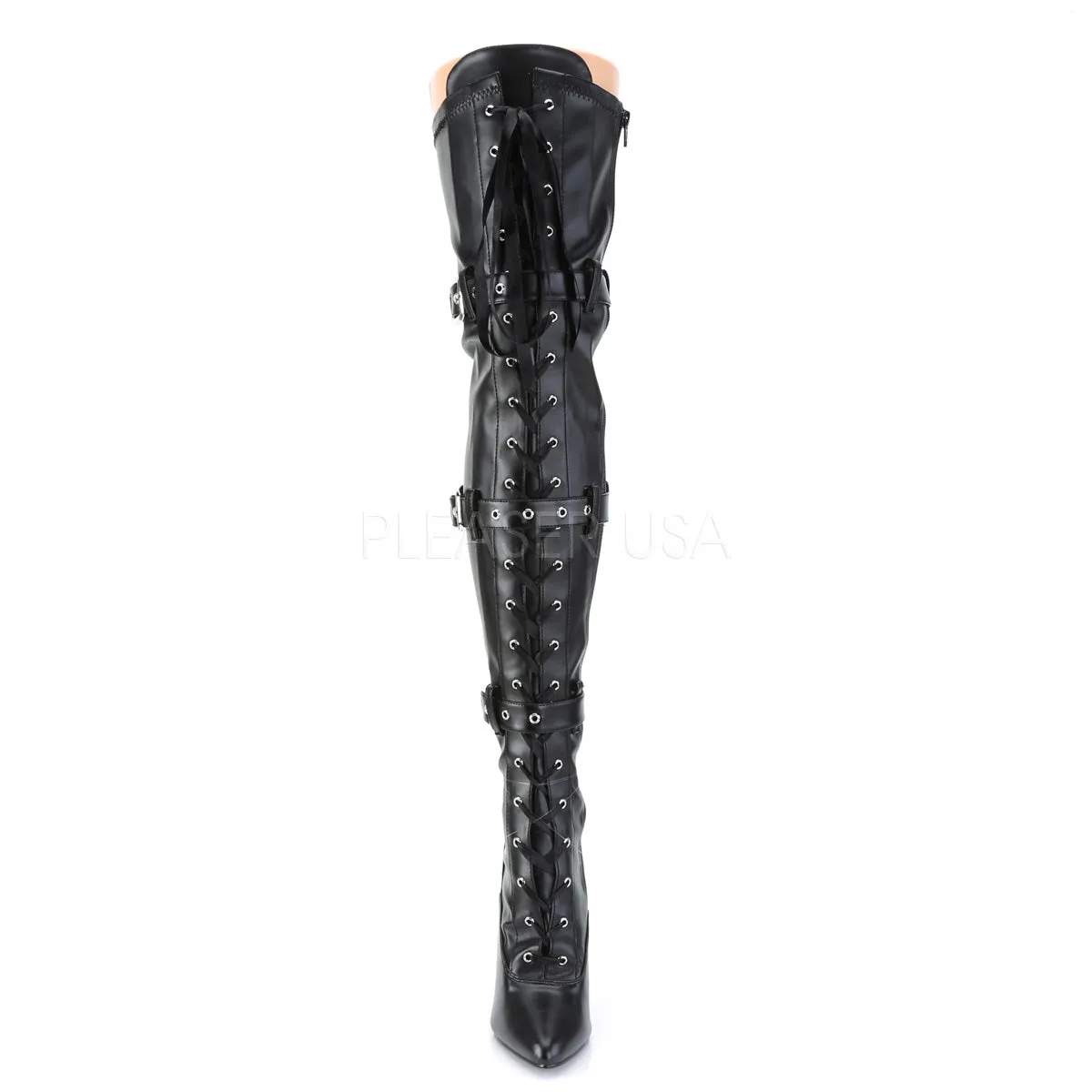 SEDUCE-3028  Black Str Faux Leather