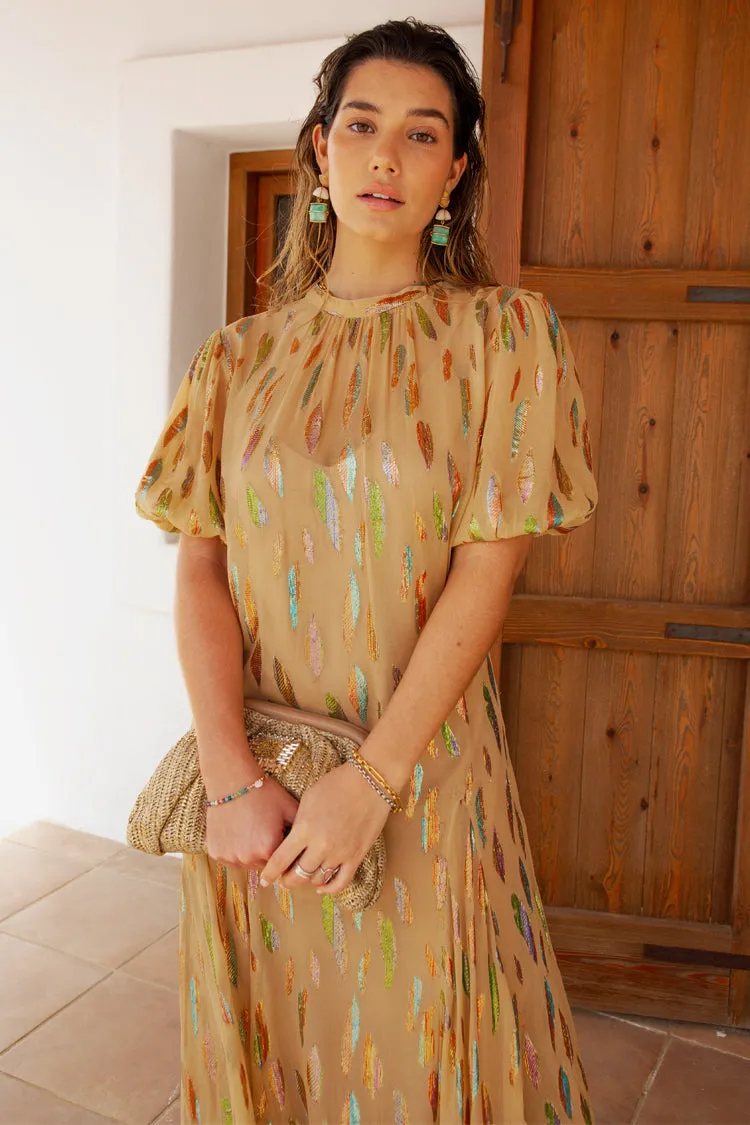 Sparkle Jacquard Bibi Maxi Dress