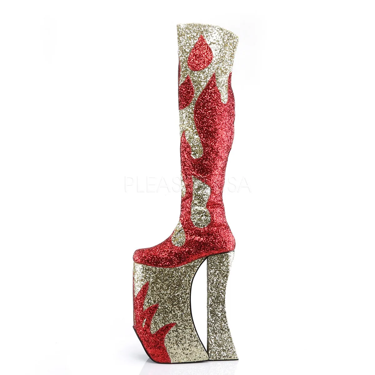 SPLASHY-3020  Red-Gold Glitter