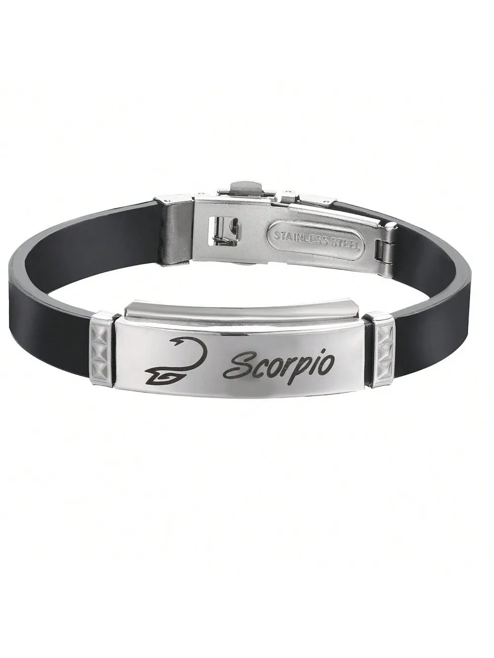 Stainless Steel & Silicone Choose Your Zodiac Sign Bracelet, Suitable For Daily Wear