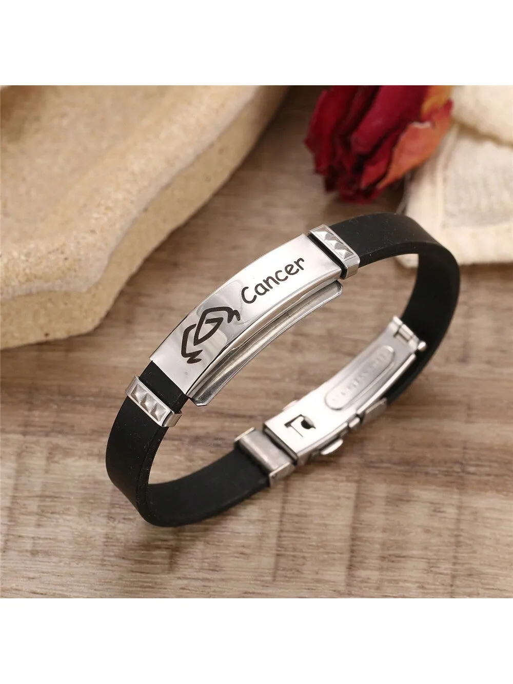 Stainless Steel & Silicone Choose Your Zodiac Sign Bracelet, Suitable For Daily Wear