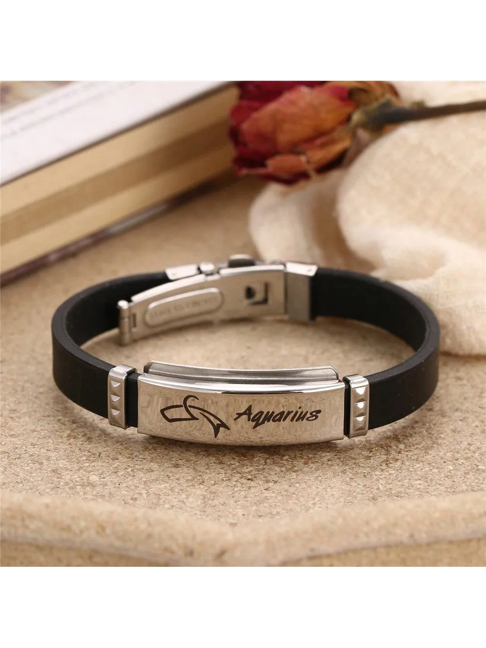 Stainless Steel & Silicone Choose Your Zodiac Sign Bracelet, Suitable For Daily Wear