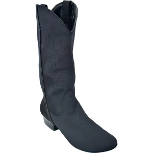 Ultimate - Womens Country Boot - Black Lycra - Zipper
