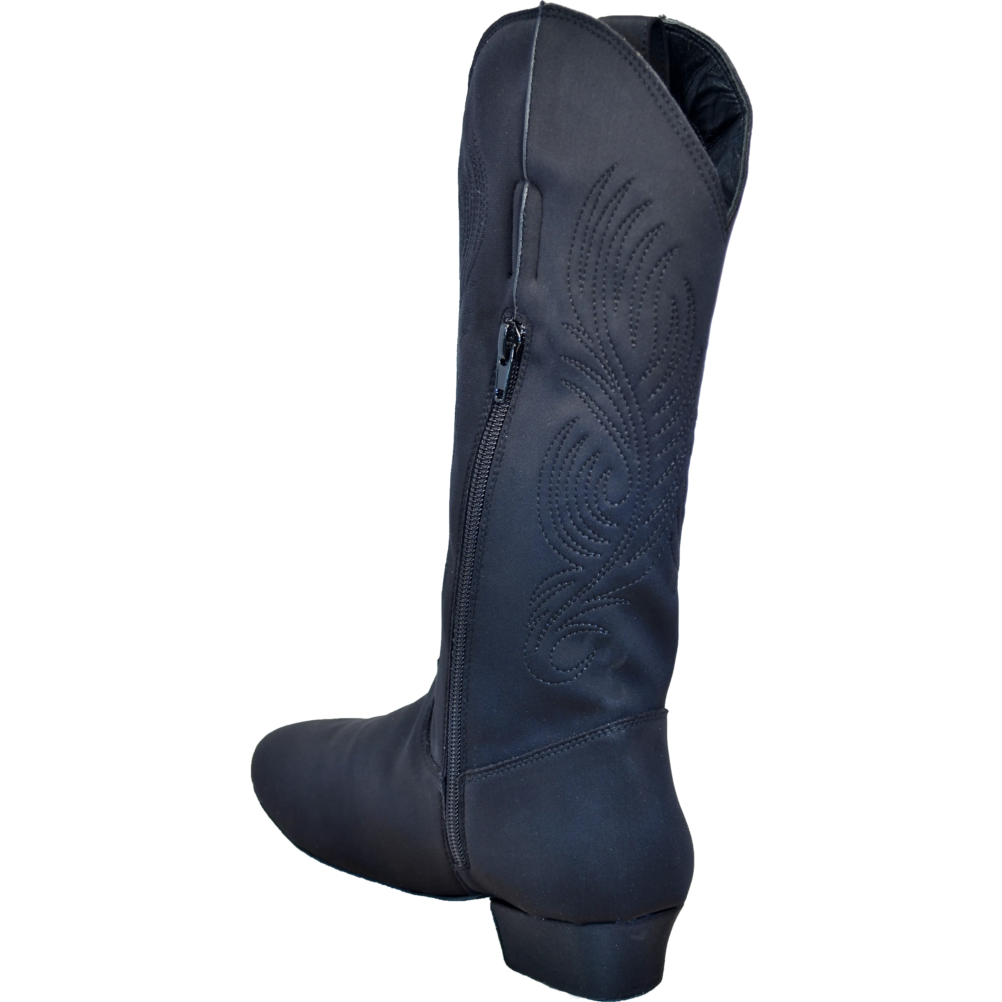 Ultimate - Womens Country Boot - Black Lycra - Zipper