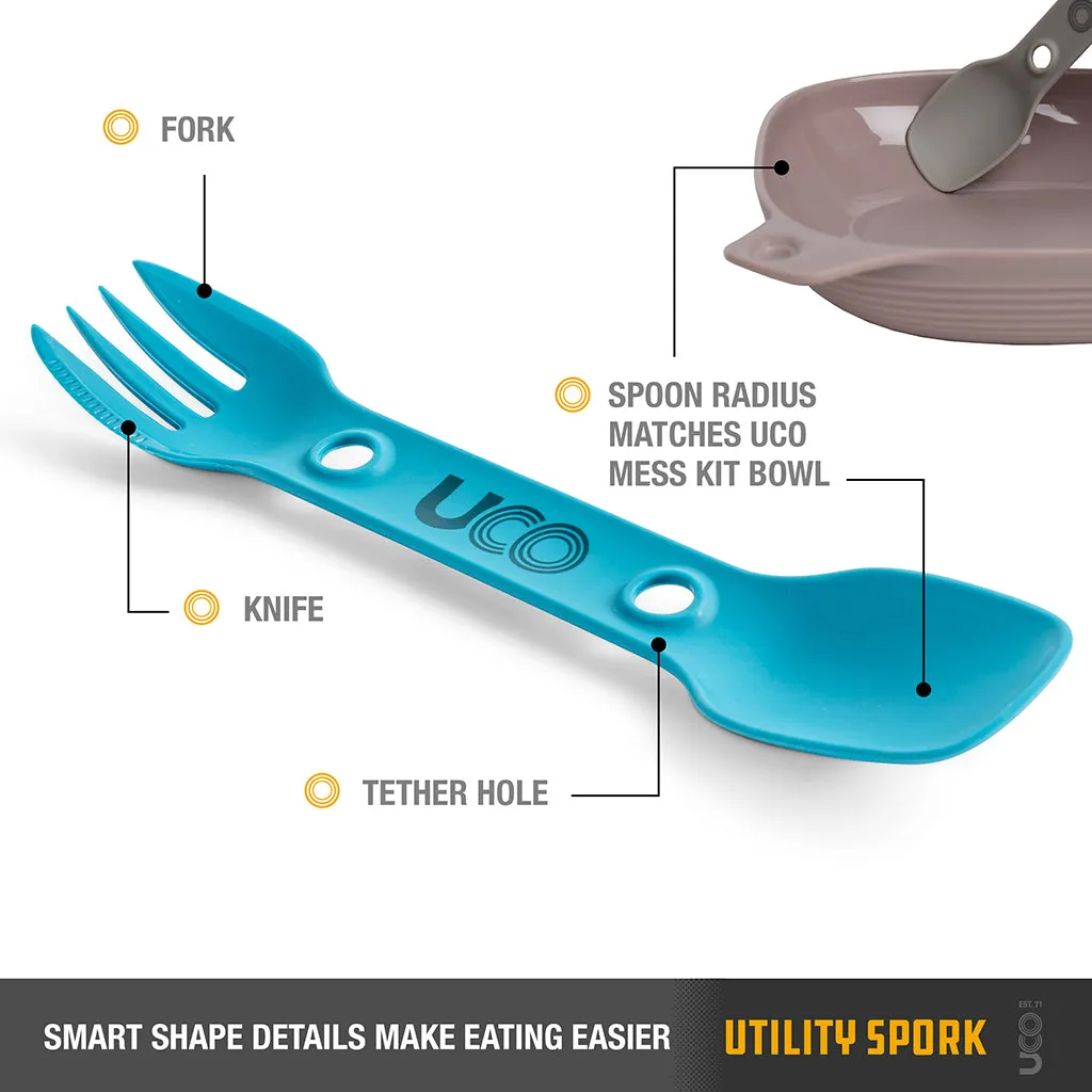 Utility Spork 4-pack w/ Tether