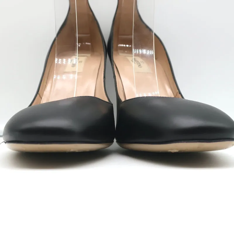 Valentino Tango Ankle Strap Pumps Black Leather Size 41