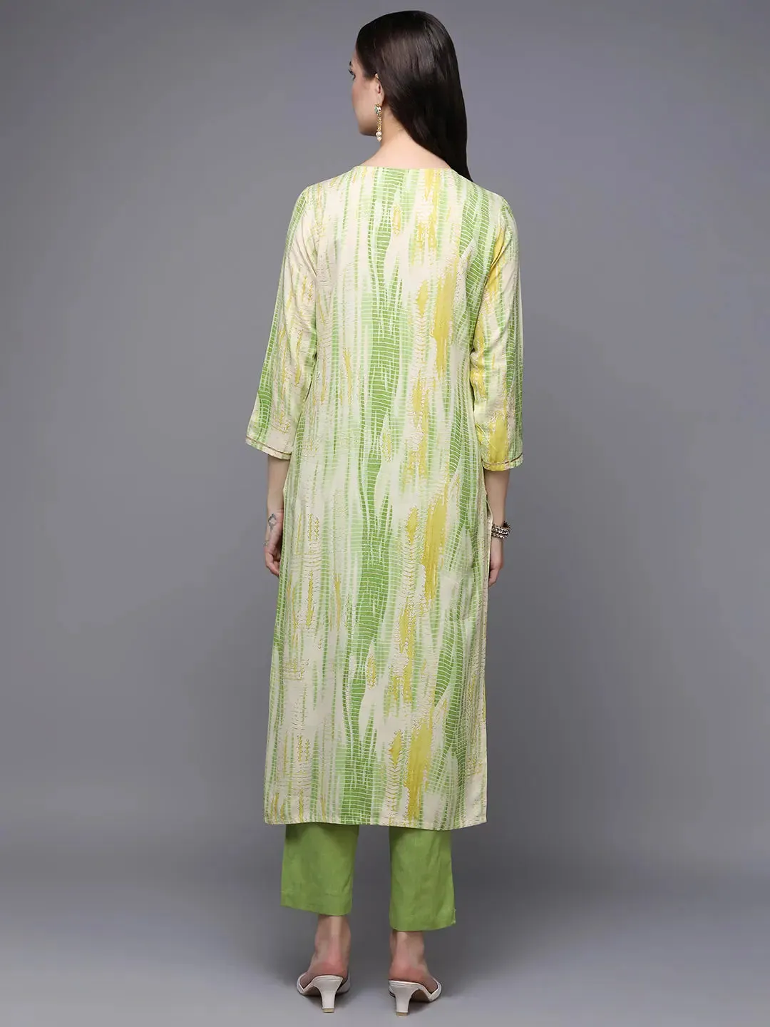 Viscose Rayon Cream Tie Dye