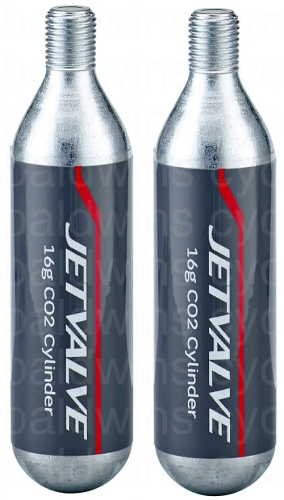 Weldtite Jetvalve CO2 Cylinders 16g (Pack of 2)