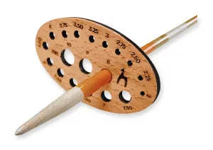 Wooden Knitting Gauge Oval Shaped - 2mm to 10mm Handmade with Durable Etchings