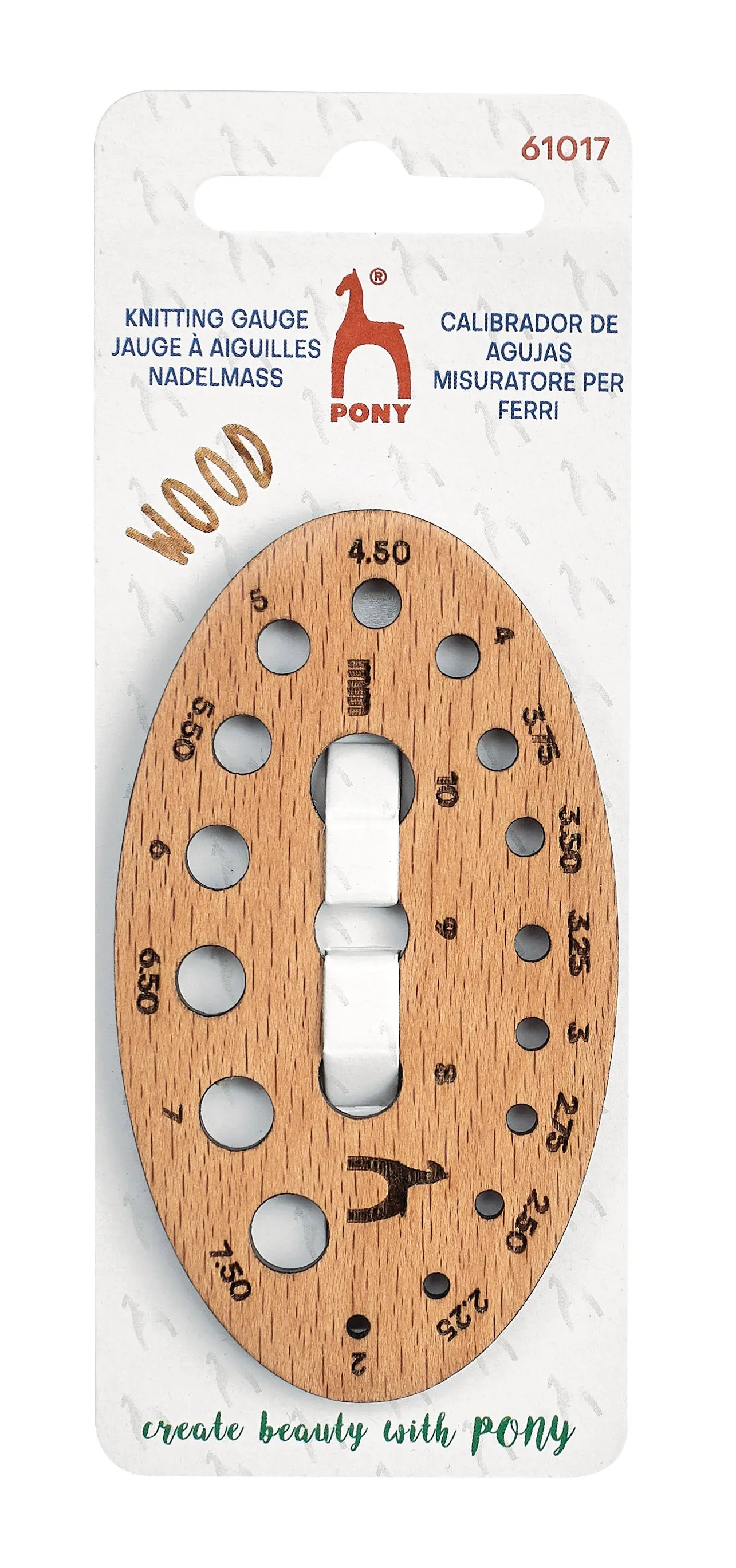 Wooden Knitting Gauge Oval Shaped - 2mm to 10mm Handmade with Durable Etchings