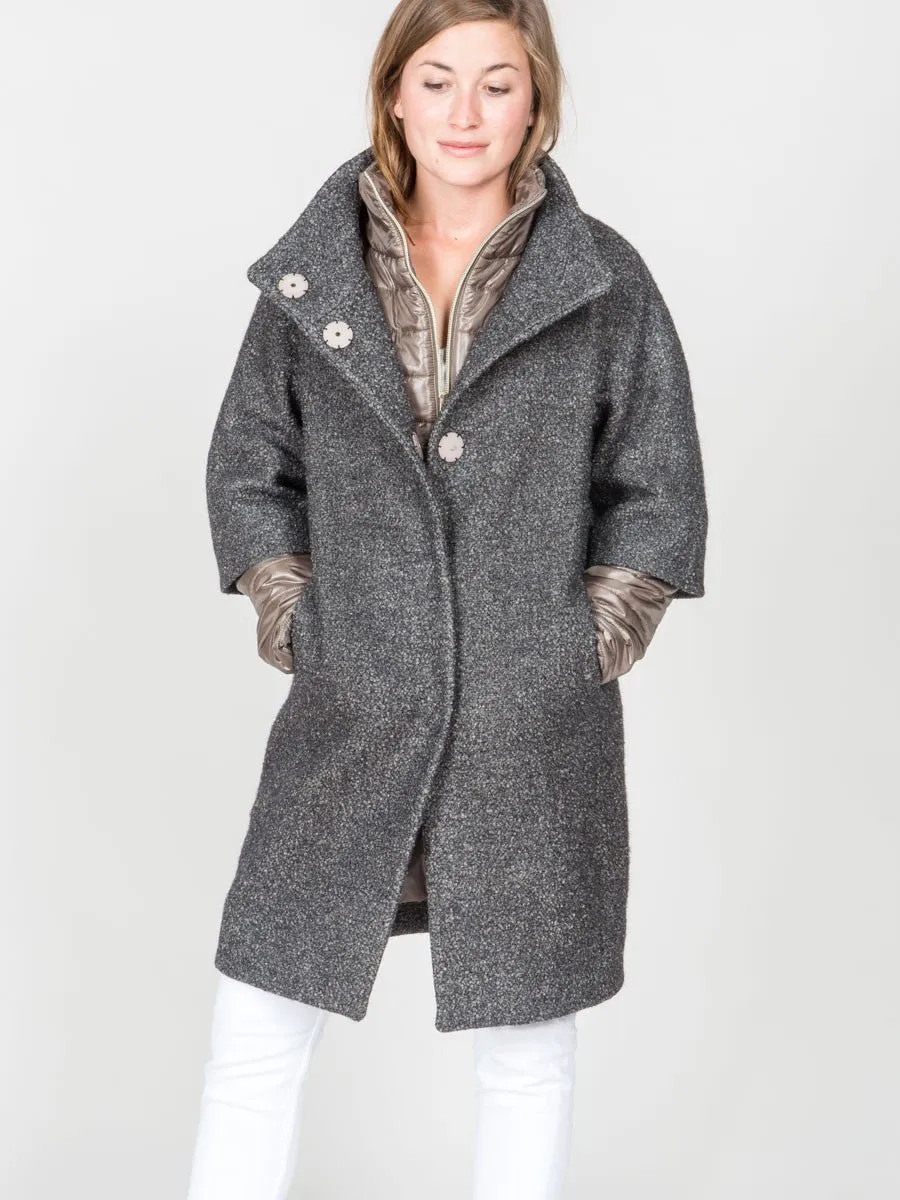 woven cocoon coat