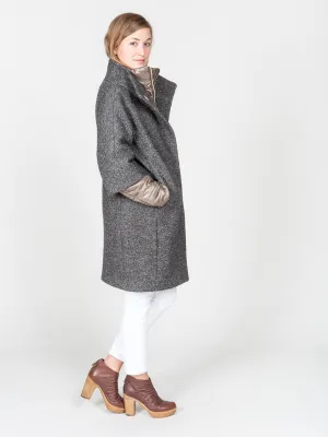 woven cocoon coat