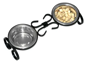 Wrought Iron Elevated Dog Diner 7"